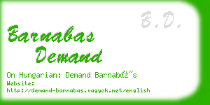 barnabas demand business card